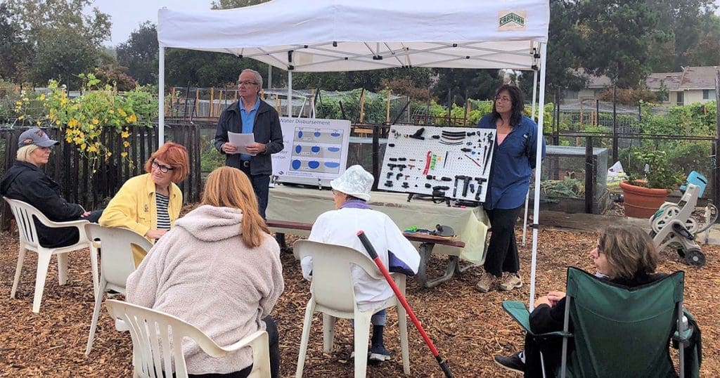 Triunfo Water & Sanitation District at Oak Park Community Garden drip irrigation workshop.