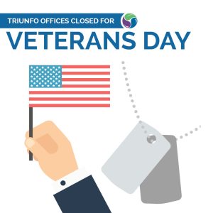 Triunfo Water & Sanitation District's administrative and customer service offices will be closed in observance of Veterans Day, Friday, November 11. As always, you can contact us in the event of water or sewer emergencies at 805-389-9406.  We express our deepest gratitude to those who serve in our military and to their families, who sacrifice so much to keep our country safe.