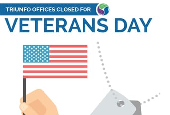 Veterans Day office closure notice at Triunfo Water & Sanitation District.