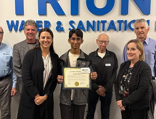 Triunfo Water & Sanitation District honors Oak Park Middle Schooler for 2025 MWD Calendar artwork.