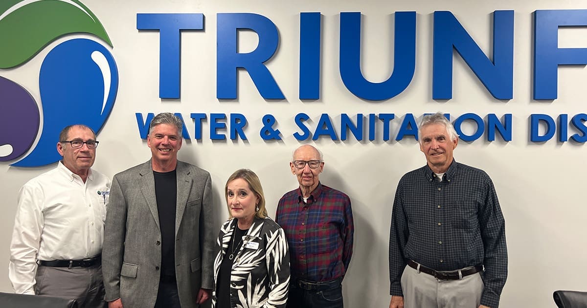 TWSD Board Members Leon Shapiro, Carl Jarecky, Jane Nye, Ray Tjulander, and James Wall