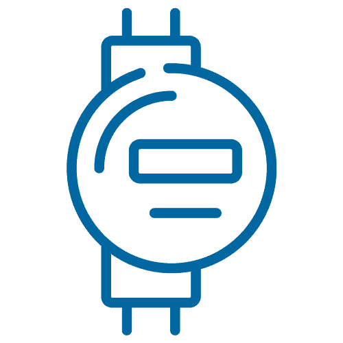 Triunfo Water & Sanitation District logo on a blue background, water utility branding.