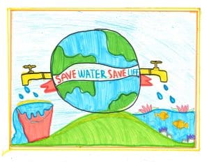 Artwork by 13-year-old Micah Aliling, currently an 8th grader at Medea Creek Middle School in Oak Park, was selected by the Metropolitan Water District of Southern California (MWD) to appear in its printed 2026 calendar and digital library.