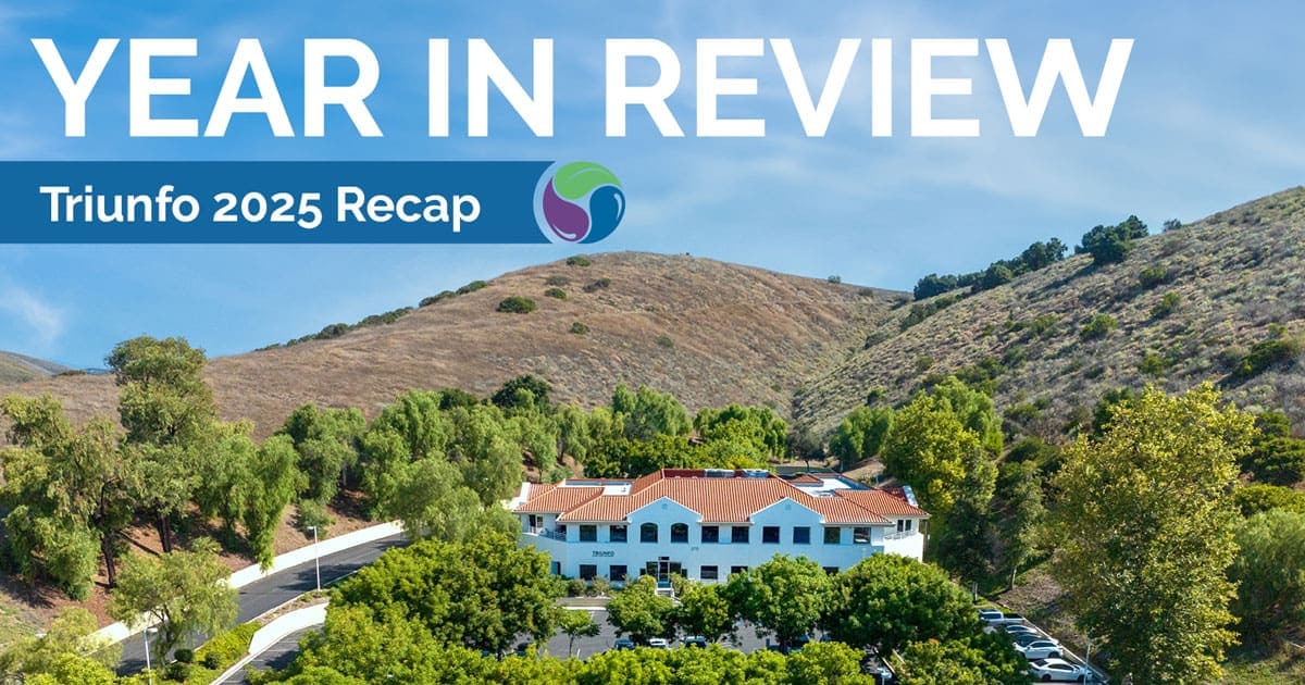 Triunfo Water & Sanitation District 2025 Year in Review banner with landscape view.